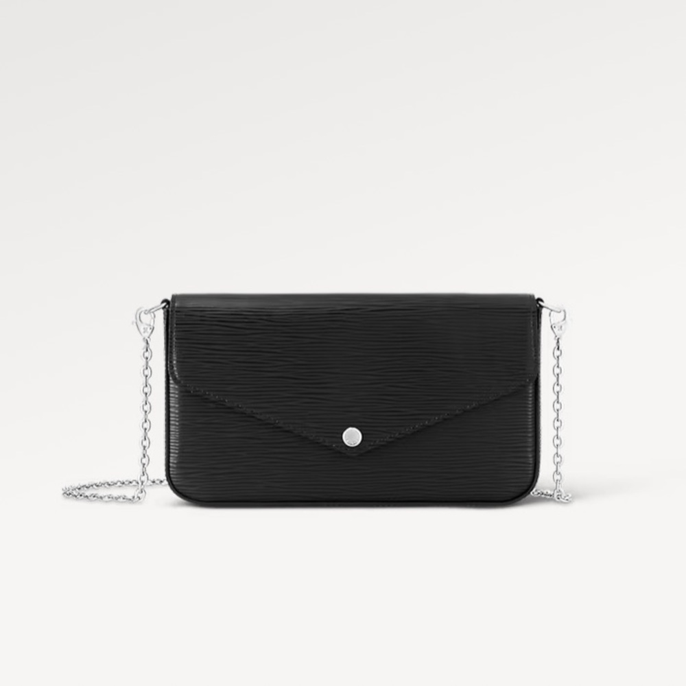 NEW. Louis Vuitton Felice Pochette in Epi Leather. Black. Silver Hardware.